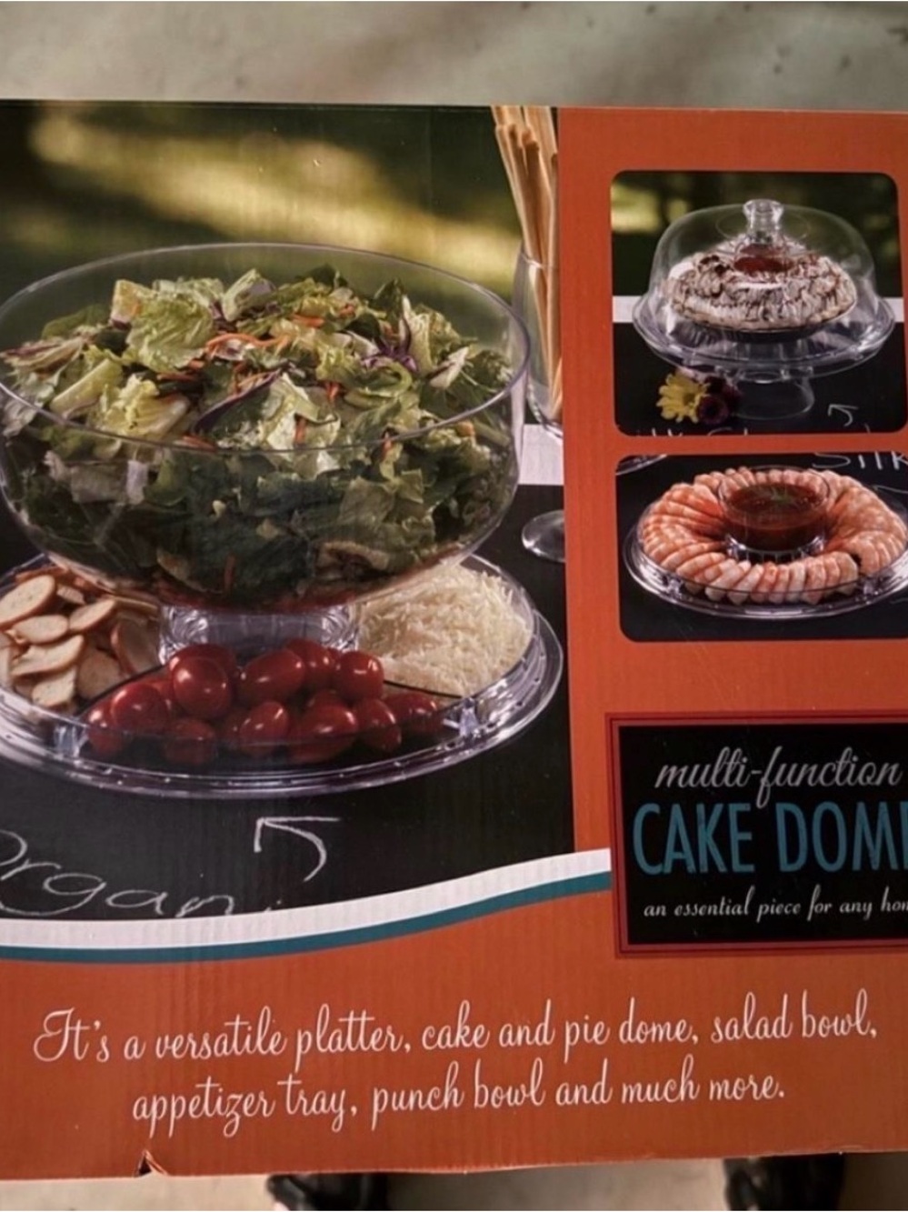 Multifunctional cake dome/serving tray